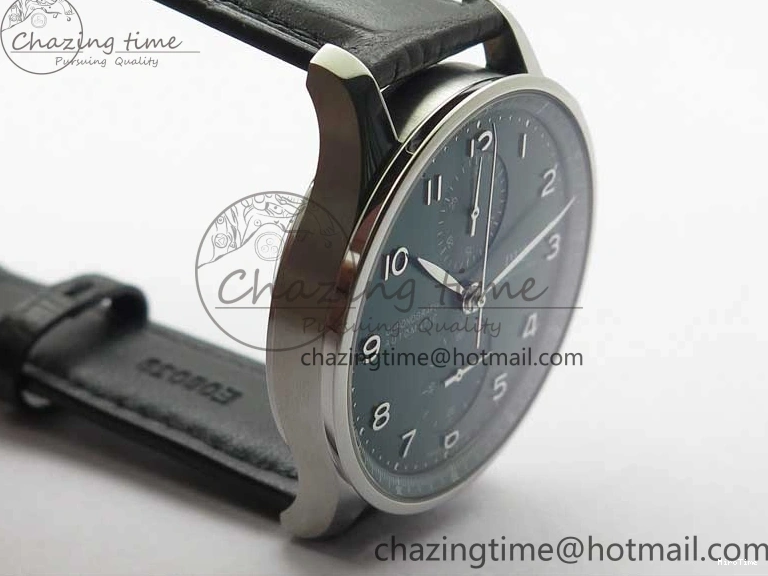 MIROTIME 0520 Elegant Portuguese IW371615 ZF 1:1 Best Edition SS Green Dial on Black Leather Strap A96355 V 7081